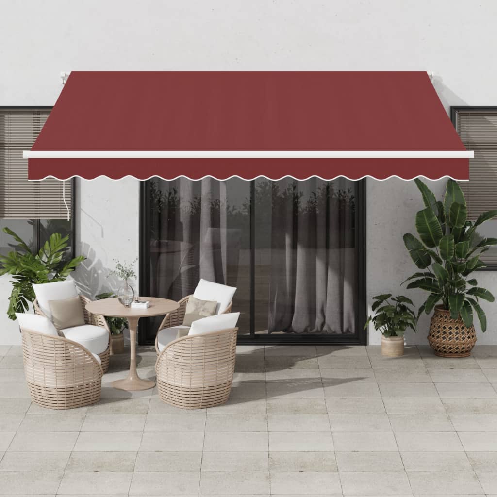 Tenda da Sole Retrattile Automatica Bordò 400x350 cm 3214984