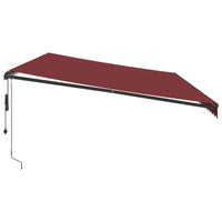 Tenda da Sole Retrattile Automatica Bordò 600x350 cm 3215012