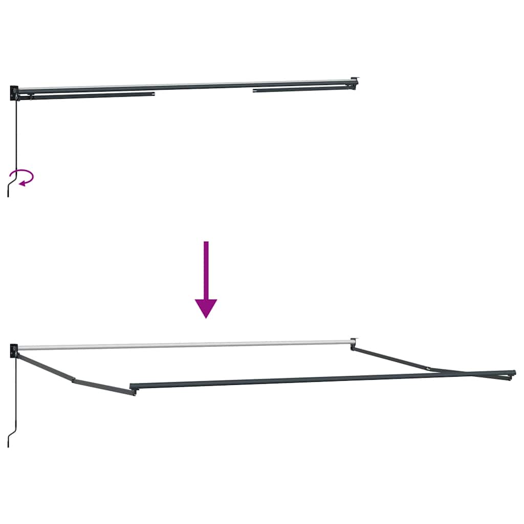 Tenda da Sole Retrattile Manuale Bordò 500x300 cm 3215302