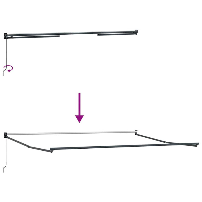 Tenda da Sole Retrattile Manuale Bordò 500x300 cm 3215302