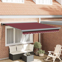 Tenda da Sole Retrattile Manuale Bordò 300x250 cm 3215318