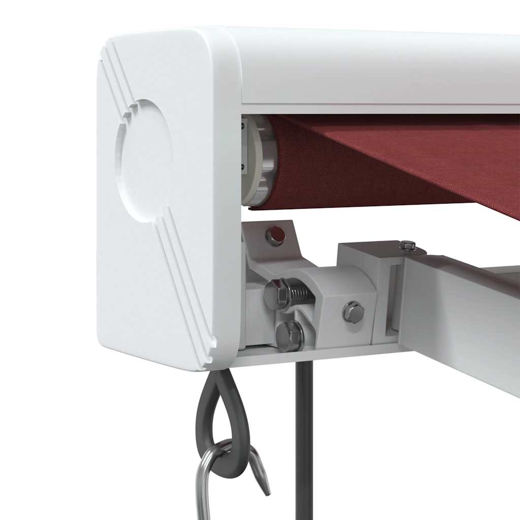 vidaXL Tenda da Sole Retrattile Automatica Bordò 350x250 cm