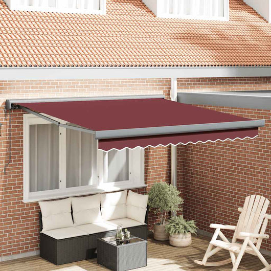 Tenda da Sole Retrattile Automatica Bordò 300x250 cm 3215328