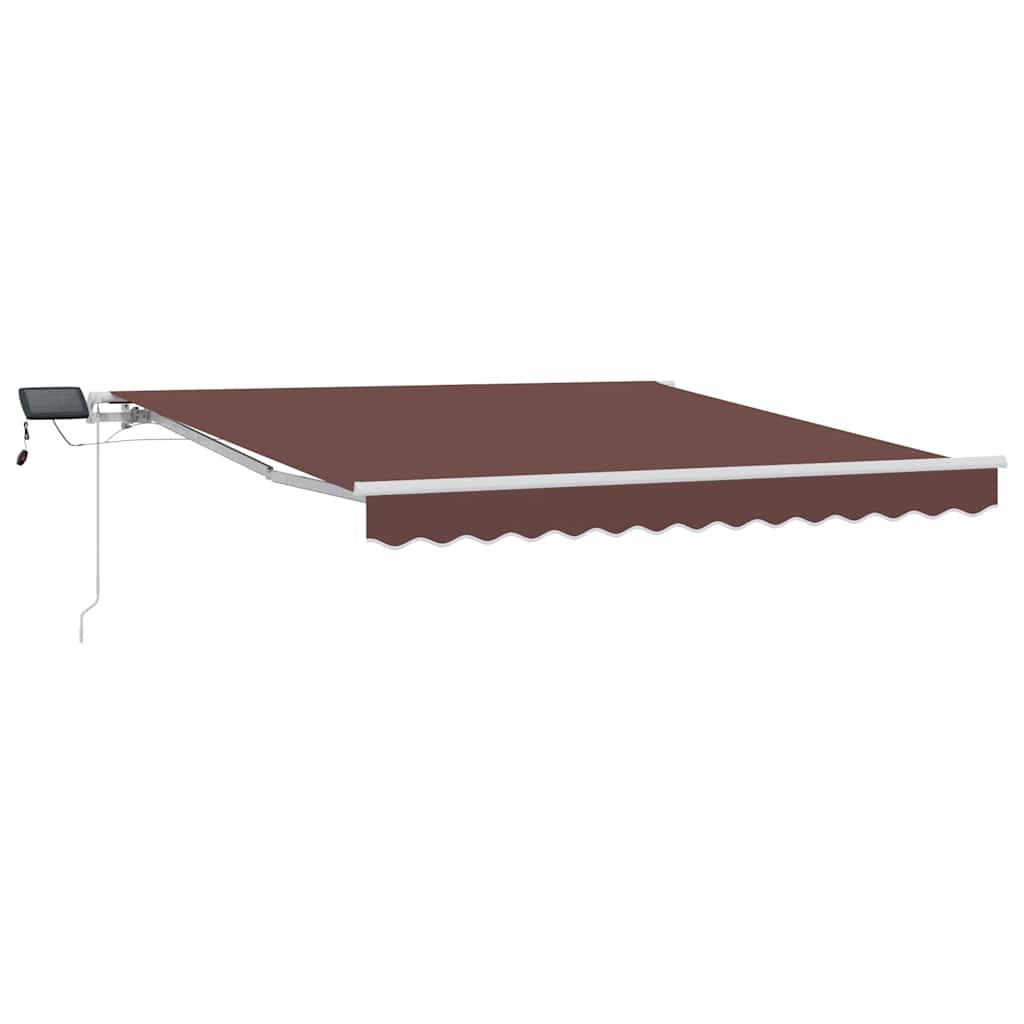 Tenda Retrattile Manuale con LED 300x250cm Marrone 3215374