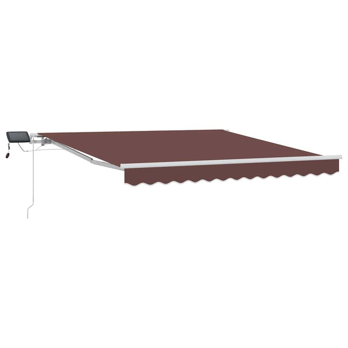 Tenda Retrattile Manuale con LED 300x250cm Marrone 3215374