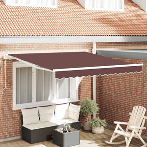 Tenda da Sole Retrattile Automatica Marrone 300x250 cm
