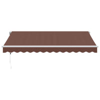 Tenda da Sole Retrattile Automatica con LED Marrone 350x250 cm 3215378