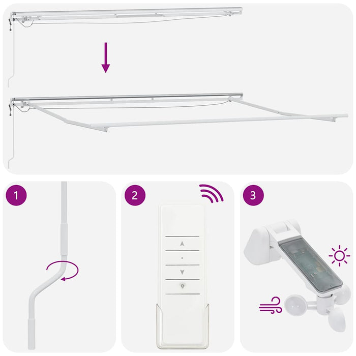 Tenda da Sole Retrattile Automatica con LED Marrone 450x300 cm 3215382