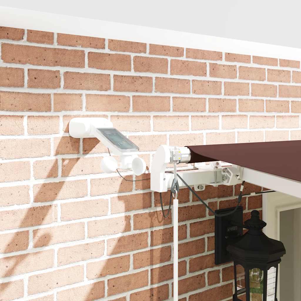 Tenda da Sole Retrattile Automatica con LED Marrone 600x300 cm 3215386