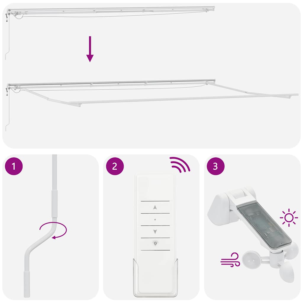 Tenda da Sole Retrattile Automatica con LED Marrone 600x300 cm 3215386