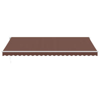 Tenda da Sole Retrattile Manuale Marrone 500x350 cm 3215395