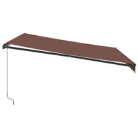 Tenda da Sole Retrattile Manuale Marrone 400x350 cm 3215403