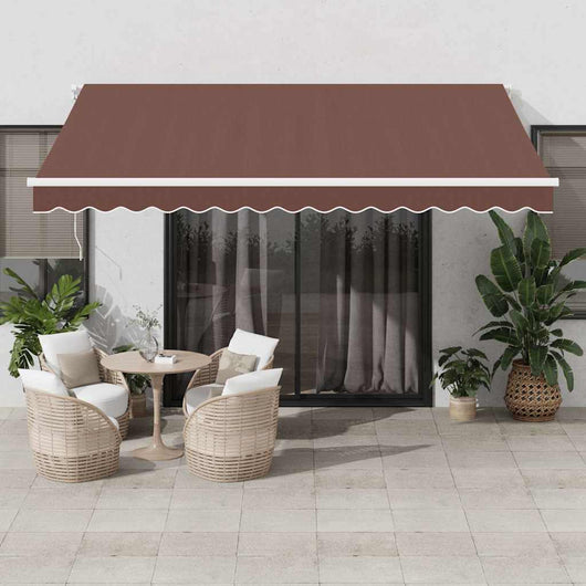 Tenda da Sole Retrattile Automatica 400x300 cm Marrone 3215632