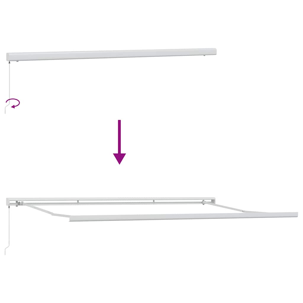 Tenda Sole Retrattile Manuale 400x300 cm Marrone 3215720