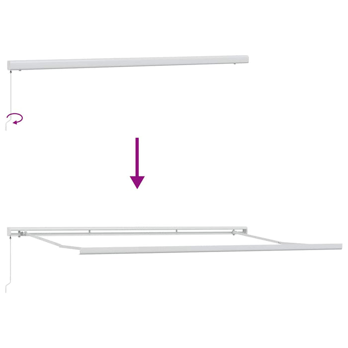 Tenda Sole Retrattile Manuale 400x300 cm Marrone 3215720