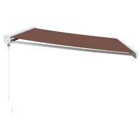 Tenda Sole Retrattile Manuale 500x300 cm Marrone 3215722