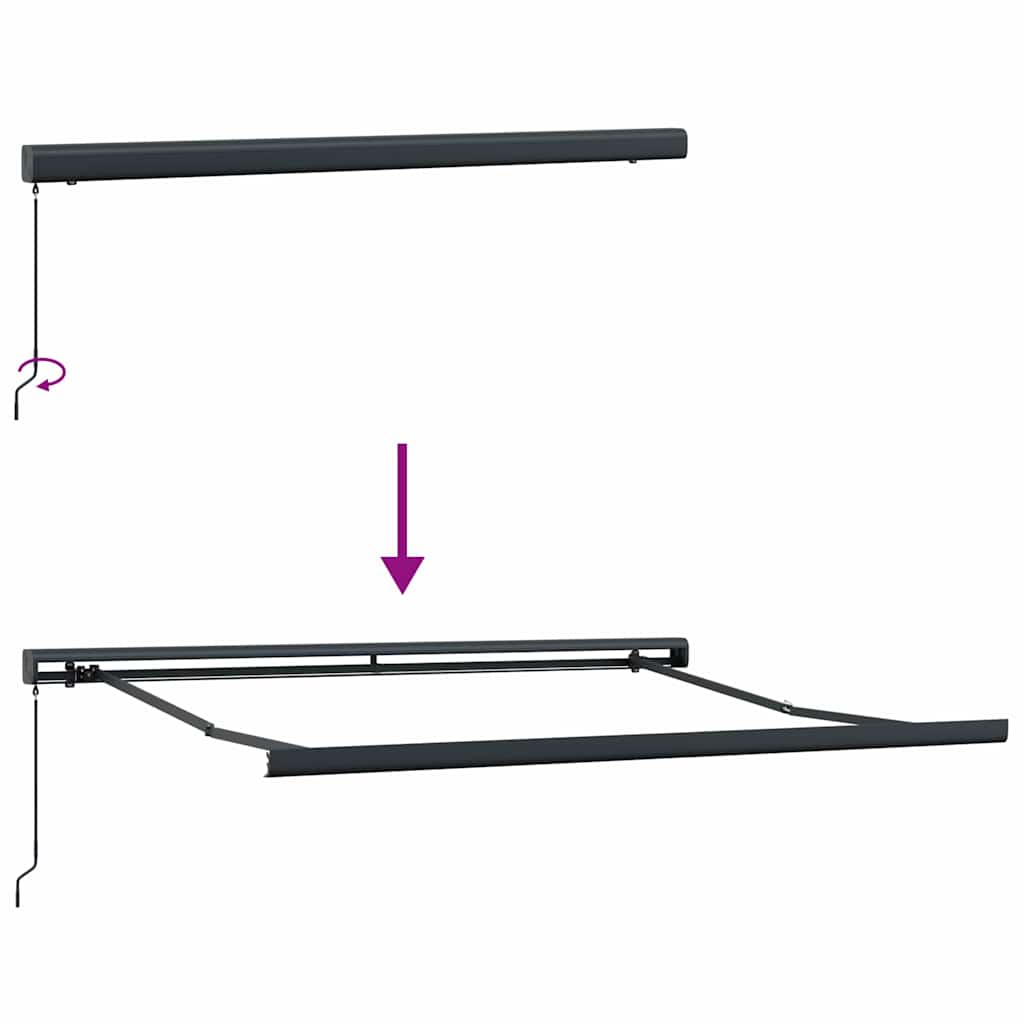 Tenda Sole Retrattile Manuale 300x250 cm Marrone 3215723