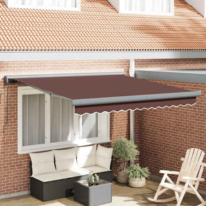 Tenda Sole Retrattile Manuale 300x250 cm Marrone