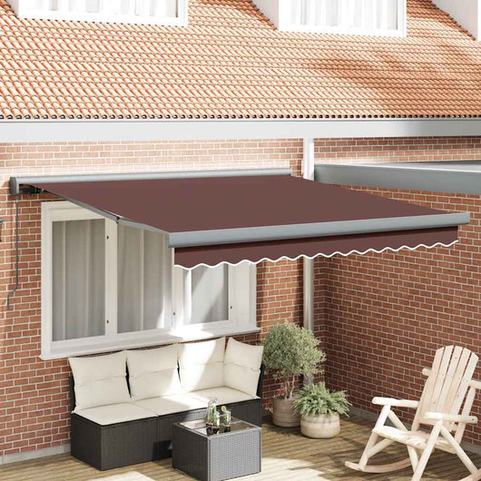 Tenda Sole Retrattile Manuale 300x250 cm Marrone 3215723