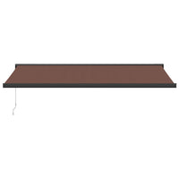 Tenda Sole Retrattile Manuale 500x300 cm Marrone 3215727