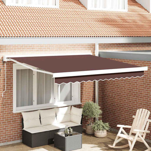 Tenda da Sole Retrattile Automatica Marrone 300x250 cm 3215728