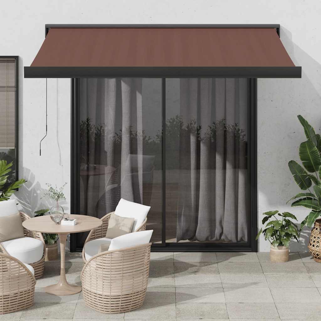 Tenda da Sole Retrattile Automatica Marrone 300x250 cm 3215733