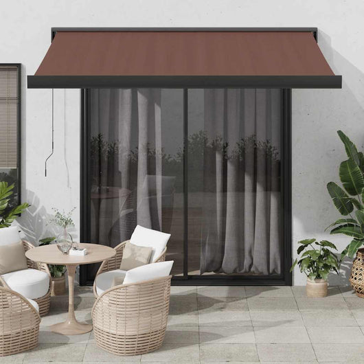 Tenda da Sole Retrattile Automatica Marrone 300x250 cm 3215733