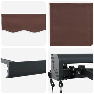 Tenda da Sole Retrattile Automatica 400x300 cm Marrone