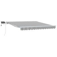 Tenda da Sole Retrattile Manuale con LED Antracite e Bianco 3215779