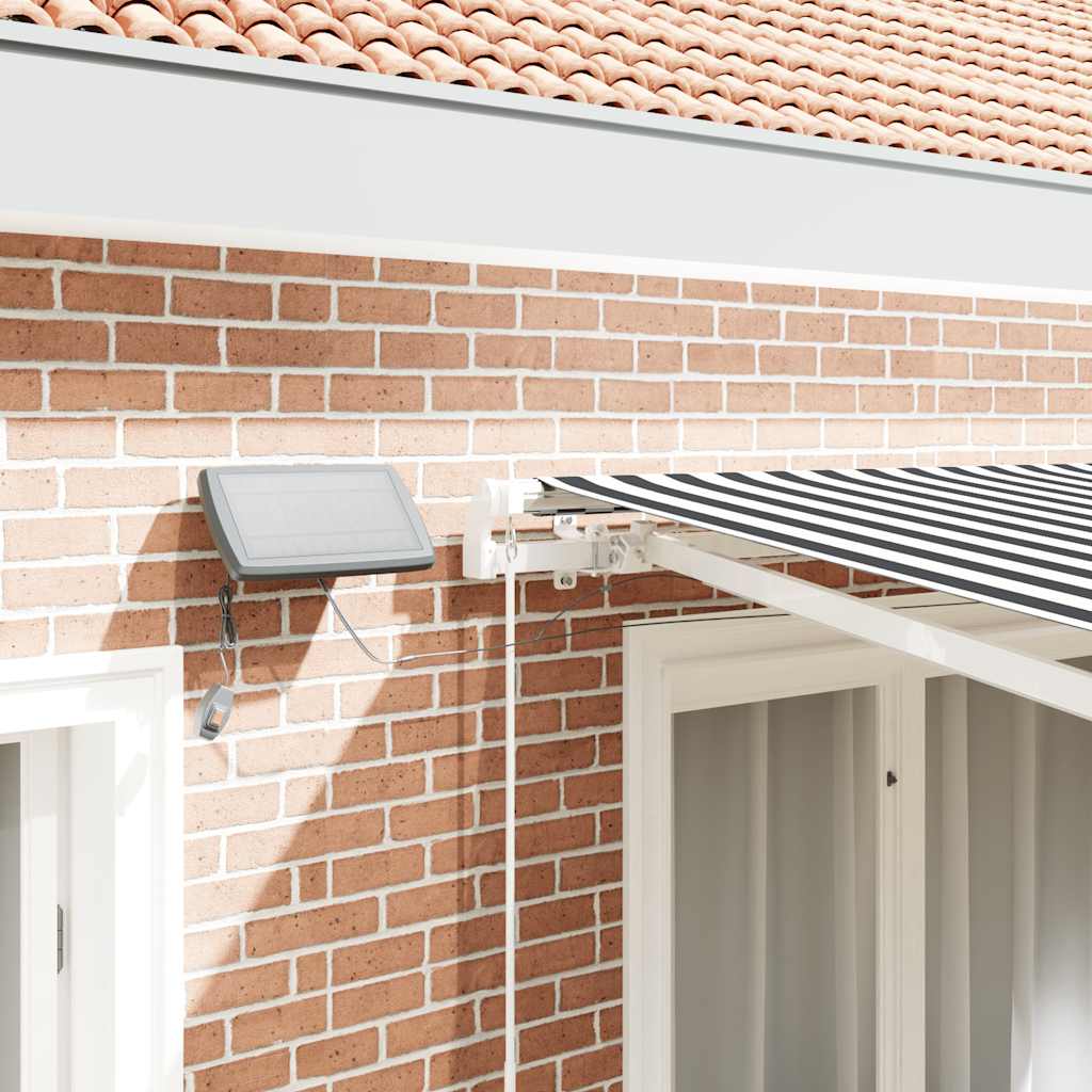 Tenda da Sole Retrattile Manuale con LED Antracite e Bianco 3215779