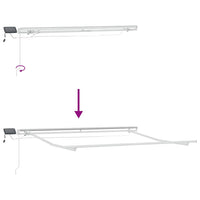 Tenda da Sole Retrattile Manuale con LED Antracite e Bianco 3215779
