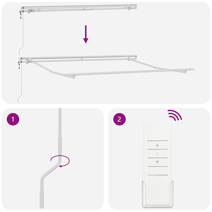 Tenda Sole Retrattile Automatica 300x250 cm Antracite e Bianco 3215780