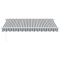 Tenda da Sole Retrattile Manuale con LED Antracite e Bianco 3215782