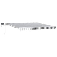 Tenda Retrattile Manuale con LED Antracite e Bianco 400x300 cm 3215784