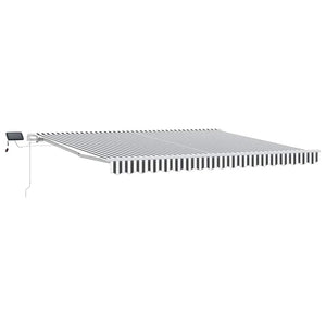 Tenda Retrattile Manuale con LED Antracite e Bianco 400x300 cm 3215784