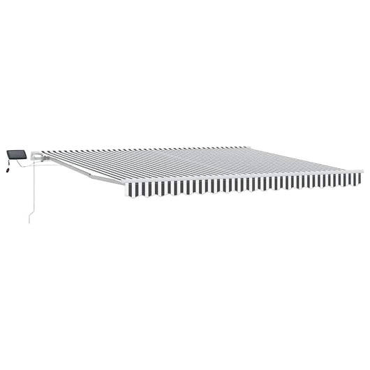 Tenda Retrattile Manuale con LED Antracite e Bianco 400x300 cm 3215784