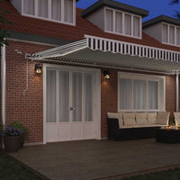 vidaXL Tenda Retrattile Automatica LED Antracite e Bianco 600x300 cm