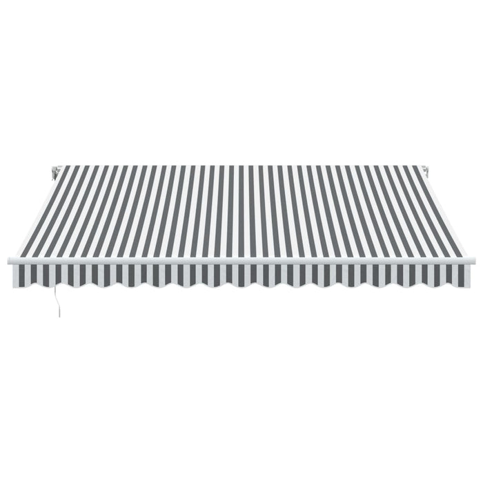 Tenda Retrattile Manuale con LED Antracite e Bianco 400x350 cm 3215793