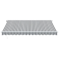 Tenda Retrattile Manuale con LED Antracite e Bianco 400x350 cm 3215793