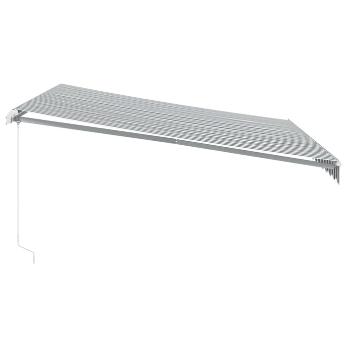 Tenda Retrattile Manuale con LED Antracite e Bianco 400x350 cm 3215793