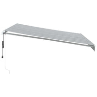 Tenda Sole Retrattile Automatica 400x350 cm Antracite e Bianco