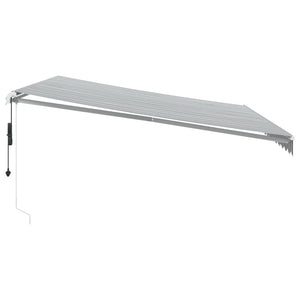 Tenda Sole Retrattile Automatica 450x350 cm Antracite e Bianco 3215798