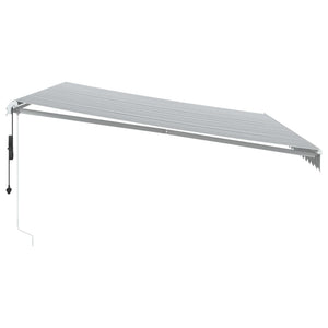 Tenda Sole Retrattile Automatica 500x350 cm Antracite e Bianco 3215802