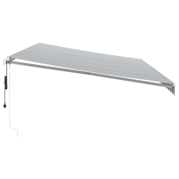 Tenda Sole Retrattile Automatica 600x350 cm Antracite e Bianco 3215806
