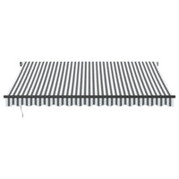 Tenda da Sole Retrattile Manuale Antracite e Bianco 400x350 cm 3215808