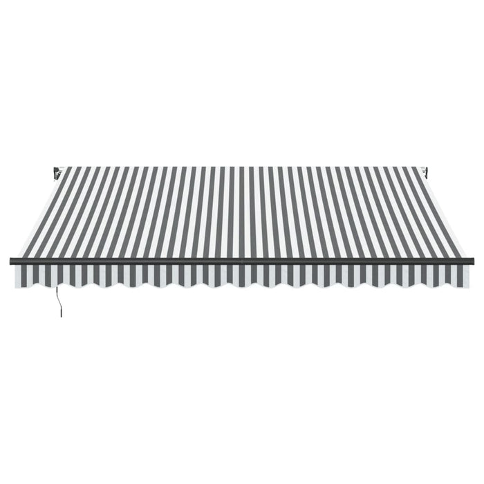 Tenda da Sole Retrattile Manuale Antracite e Bianco 400x350 cm 3215808