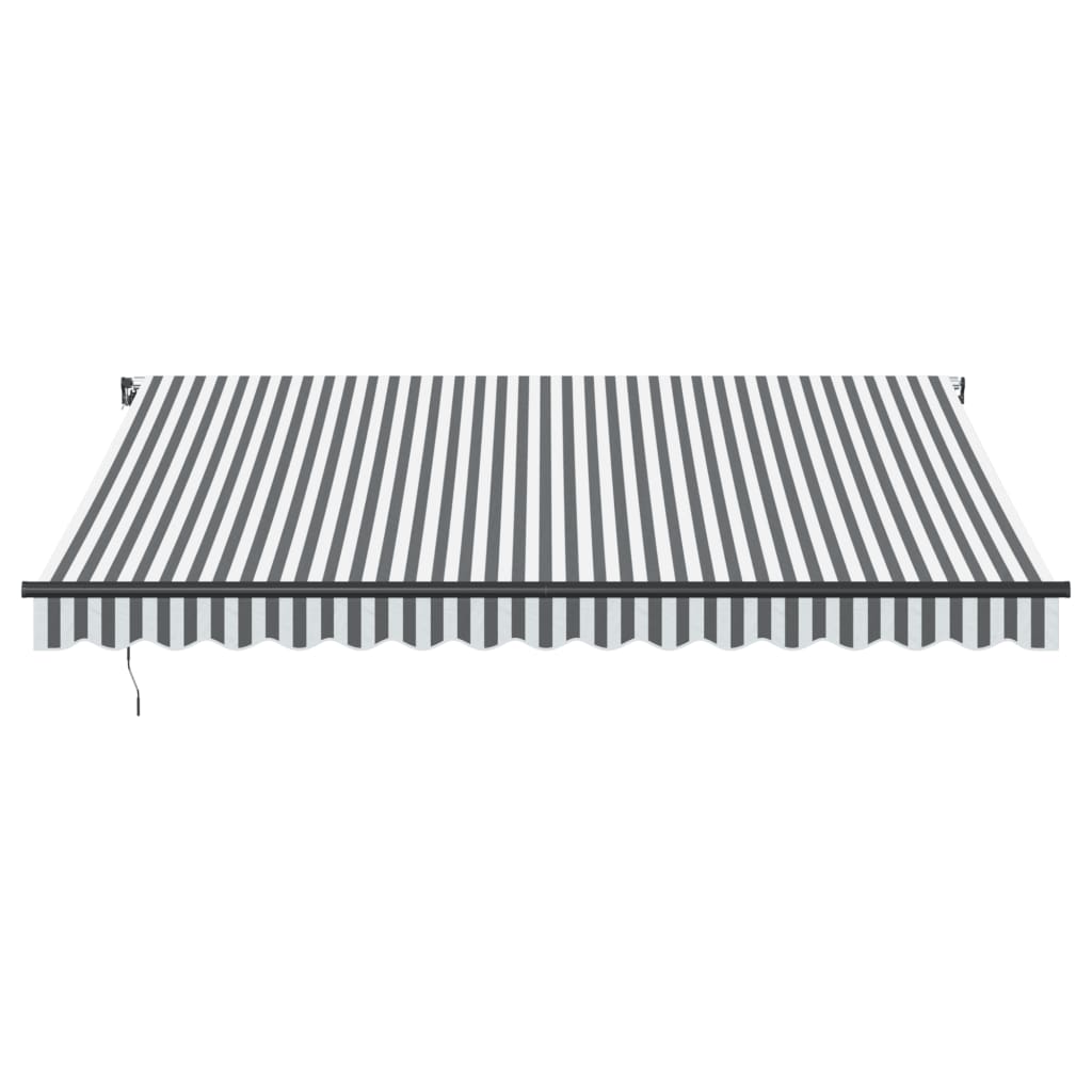 Tenda Retrattile Manuale con LED Antracite e Bianco 400x350 cm 3215809