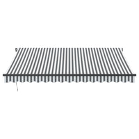 Tenda Retrattile Manuale con LED Antracite e Bianco 400x350 cm 3215809