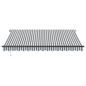 Tenda Retrattile Manuale con LED Antracite e Bianco 400x350 cm 3215809