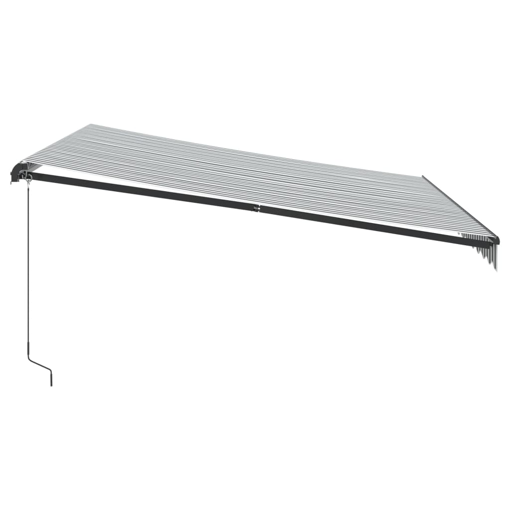 Tenda Retrattile Manuale con LED Antracite e Bianco 400x350 cm 3215809